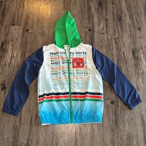 Walt Disney World Lightweight Multi-colored Graphic Print Windbreaker Jacket